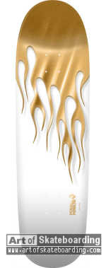 Hot Rod Flames - White/Gold Foil