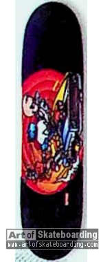 Supreme KAWS Chalk Logo Deck- Red Skateboard by Kaws- Brian Donnelly