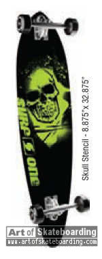 Surf One - Skull Stencil