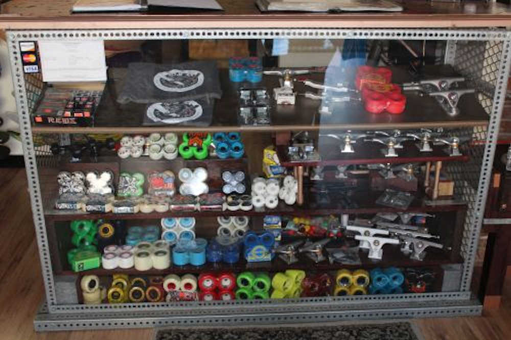 skate shop display case